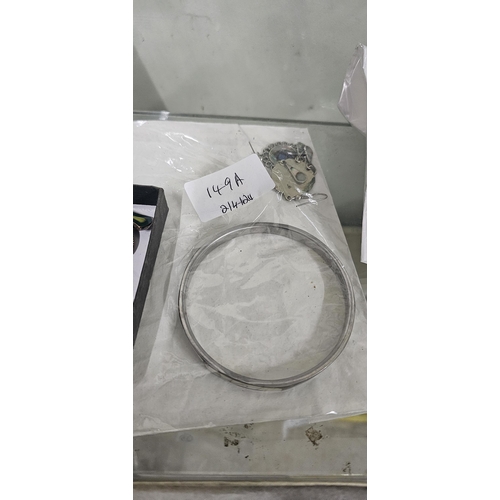 149A - Pair Of Silver Abalone Earrings And Bracelet