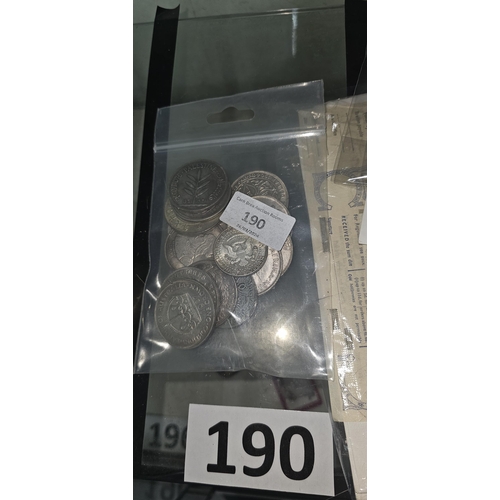190 - bag shilling coins