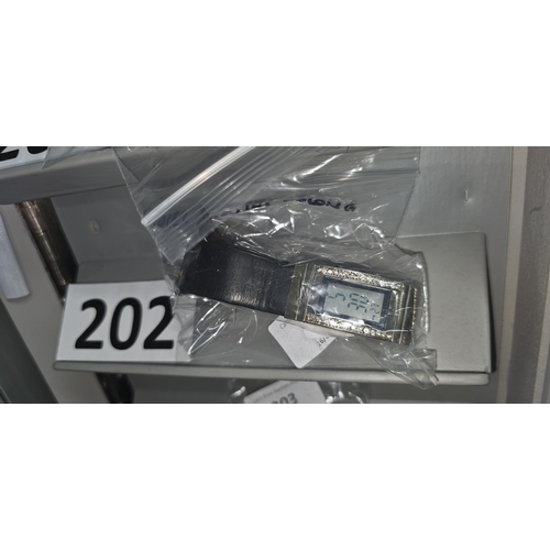 202 - ladies oblong digi watch GWO