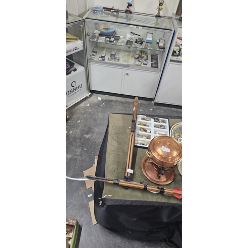 218A - large cross bow & arrows