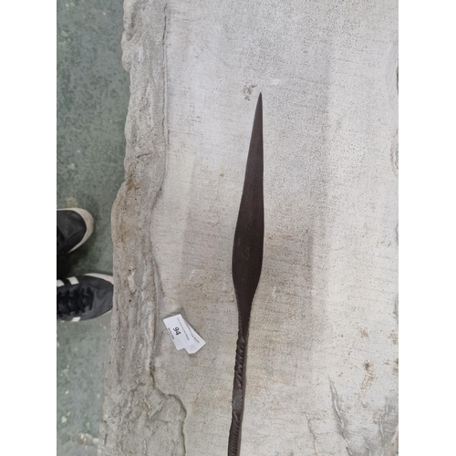 139 - African Tribal Spear with leather grip