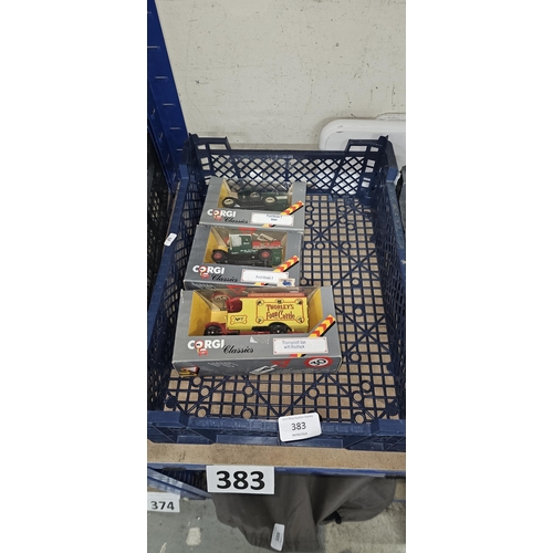 383 - Tray Of Boxed Model Corgi Cars