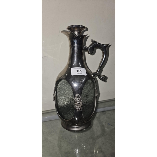 161 - glass claret jug