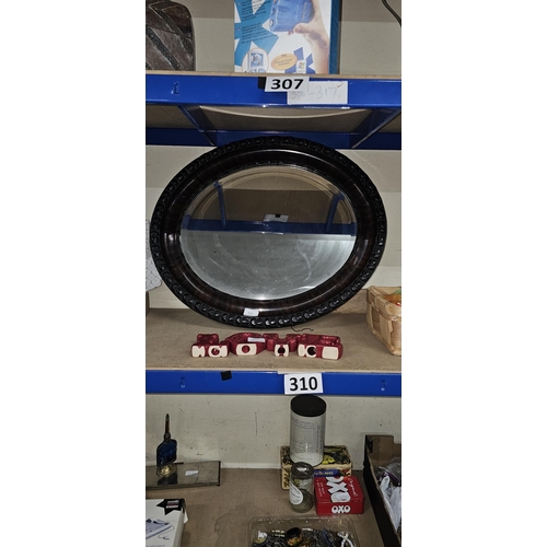 310 - large black surround mirror