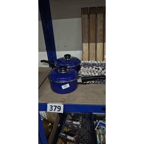 379 - 2 x judge all hob saucepans