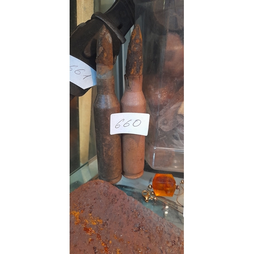 713 - 2 Anti-aircraft shell cases