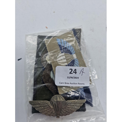 24A - Para hat badge & sew on badges