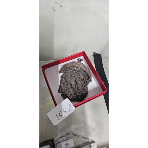 188A - victorian chaterlaine metal mesh purse