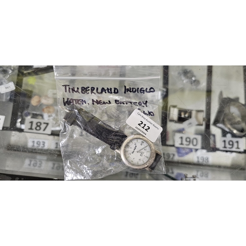 212 - Timberland Indoglo watch, new battery gwo
