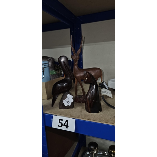 54 - 3 x treen items