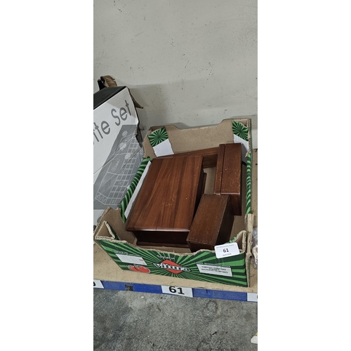 61 - 4 x vintage wooden boxes