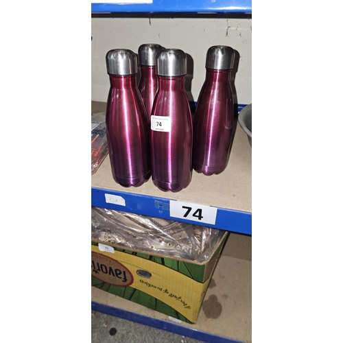 74 - 4 x new thermos bottles