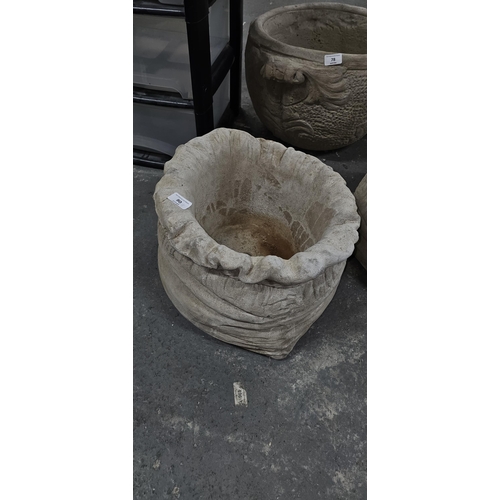 80 - sack planter - concrete UNABLE TO POST