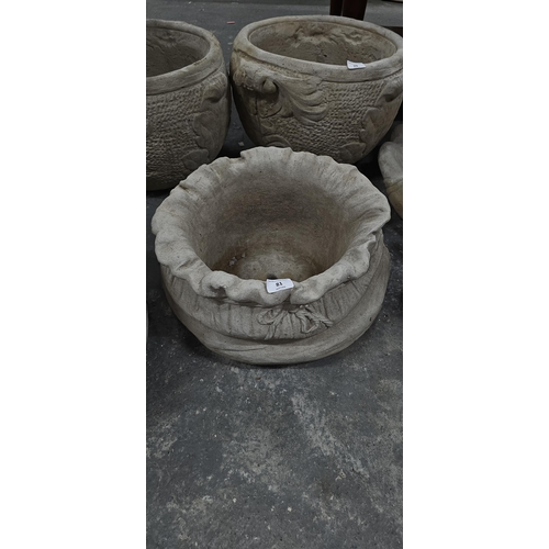 81 - sack planter - concrete UNABLE TO POST