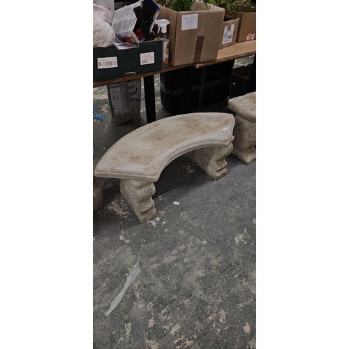 92 - classic seat, on classic plinths - concete UNABLE TO POST