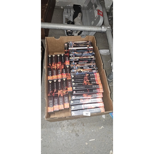 487 - box of dvd's