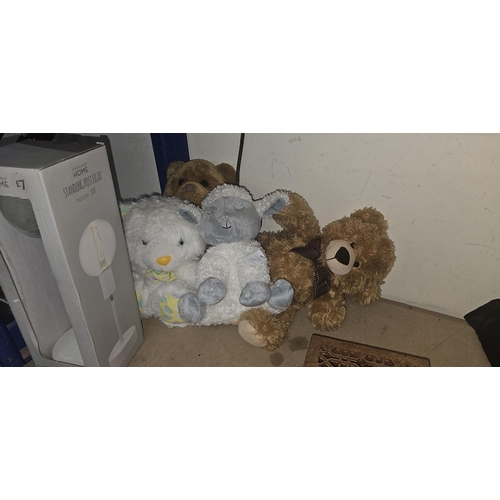 19A - 3 assorted soft toys, 2 bears & a lamb