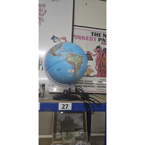 27 - large melinera illuminated world globe