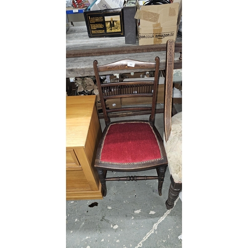 499 - Victorian chair burgundy