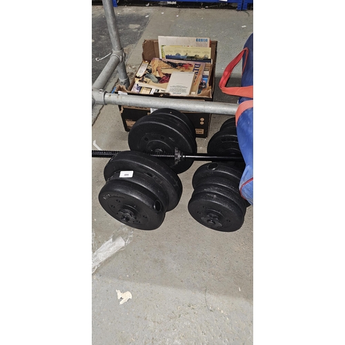 486 - barbell & dumbbells set UNABLE TO POST