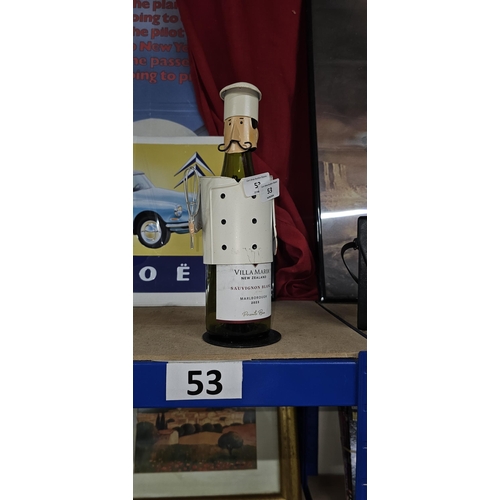 53 - chef wine bottle holder