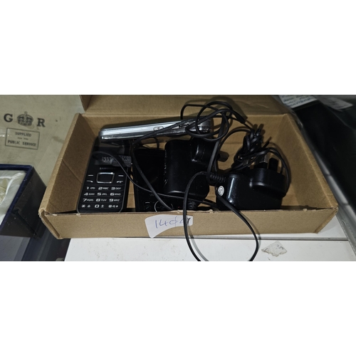 140A - 3 PHONES & CHARGERS IN BOX