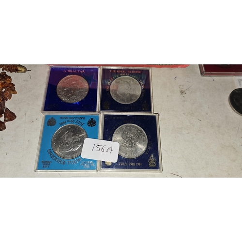 158A - 4 CROWN COINS, ALL DIFFERENT