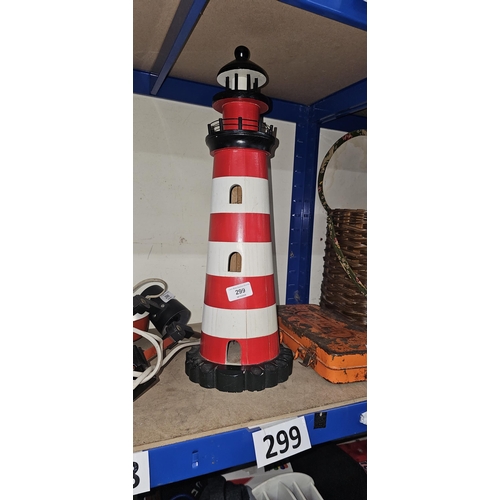 299 - LARGE WOODEN LIGHTHOUSE 21