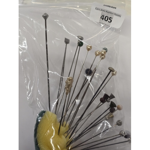 405 - Assorted hat hair pins 1