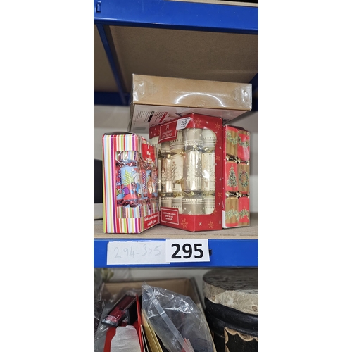 295 - 4 BOXES OF XMAS CRACKERS