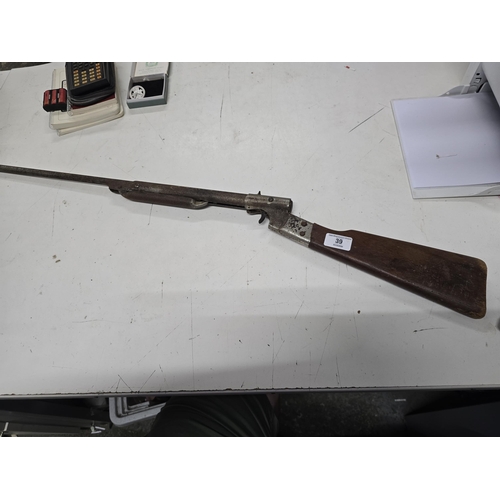 39 - Haenal Pre war German .177 Air rifle working