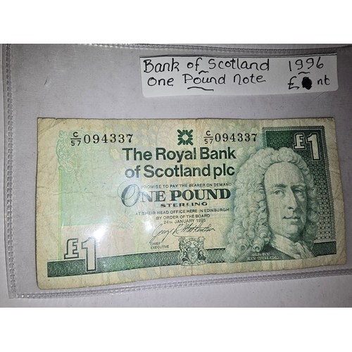 127 - 1996 Scottish one pound note