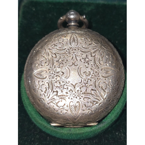 443 - Cased Silver pocket watch gwo