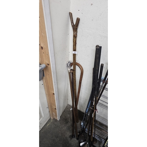 231 - 4 WALKING STICKS