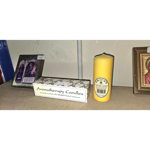 5A - 1 BIG YELLOW & 1 BOX SET OF ARMOTHERAPY CANDLES