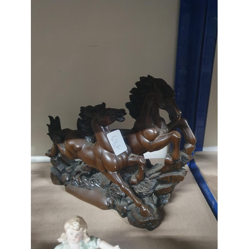 43A - 2 HORSE STATUE