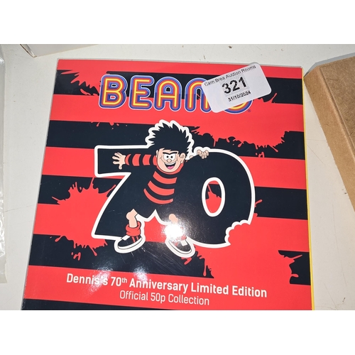 321 - UK 50p x 5 BEANO 70th ANNIVERSARY COLLECTION 2021 mint sealed