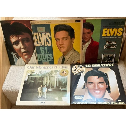 324 - 5 x Elvis Presley LPs - GI Blues; Kissing Cousins; Our Memories of Elvis; 40 Greatest Hits (double a... 