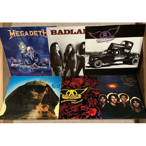 329 - 6 x rock LPs - Megadeth 'Rust in Peace'; Aerosmith 'Pump'; Aerosmith 'Permanent Vacation'; Kiss 'Hot... 