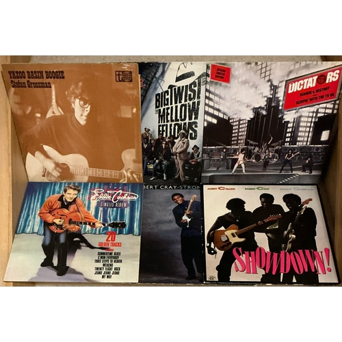 334 - 6 x rock and blues LPs - Eddy Cochrane 'Singles Album'; The Dictators 'Search & Destroy'; Stafan Gro... 