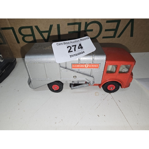 274 - Vintage Matchbox King Size Refuse Truck