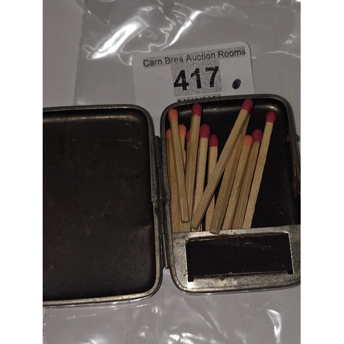 417 - Vintage oriental vesta with matches