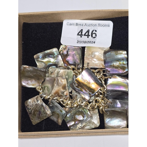 446 - 1960s Abalone shell bracelet