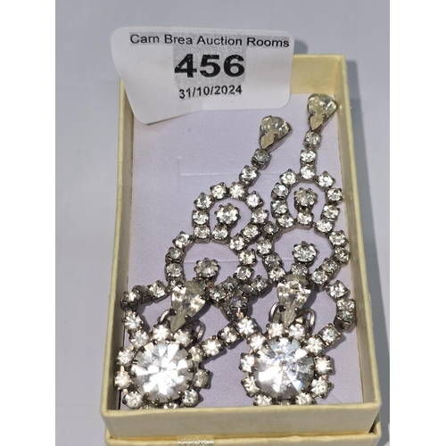 456 - 1950s clip on Diamante earrings