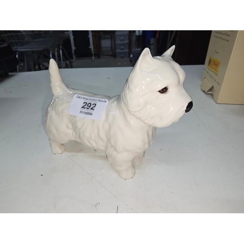 292 - Vintage Beswick Figurine OF A White Scottish WEST HIGHLAND Terrier