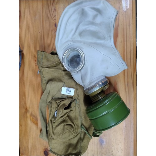 575 - Soviet gasmask with filter and bag 1970-1980