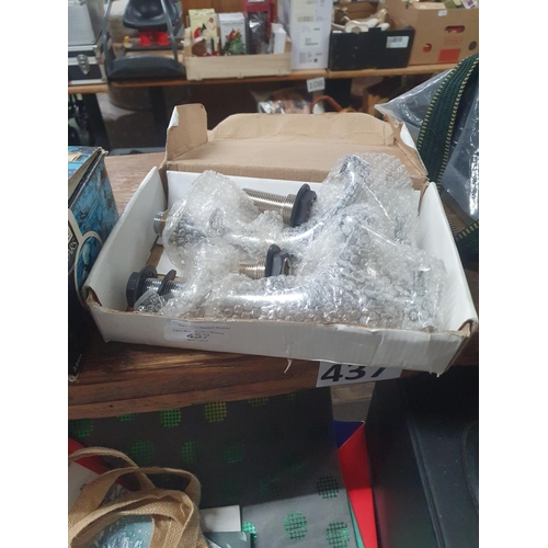 437 - SET NEW HIGH NECK SINK TAPS IN BOX