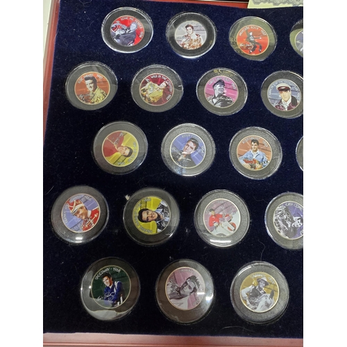 40 - Complete ELVIS MOVIES COLORIZED HALF DOLLAR coin set cased with COA