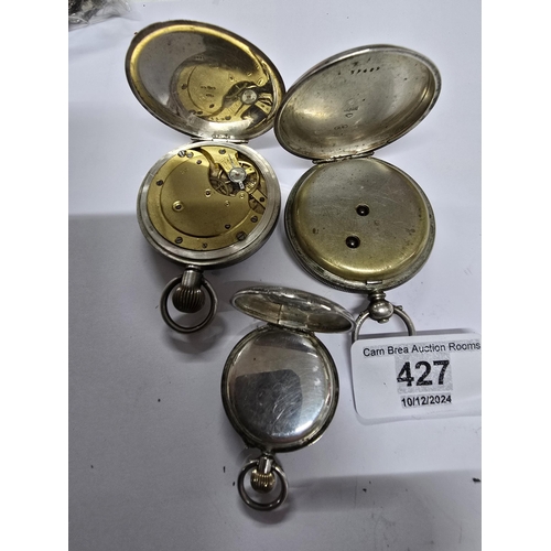 427 - Silver pocket watches S/R