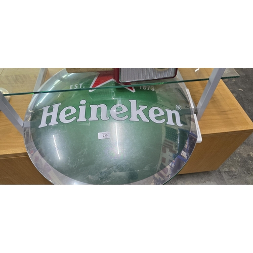 230 - Large Heineken wall display needs light adding